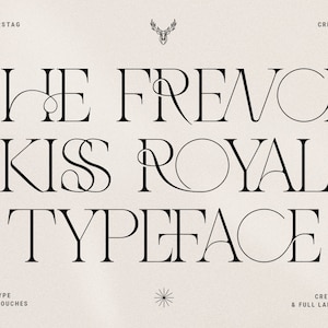 THE FRENCH KISS Royal Typeface