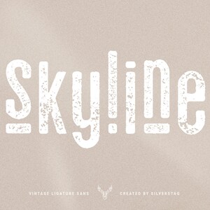 skyline - vintage ligature sans font
