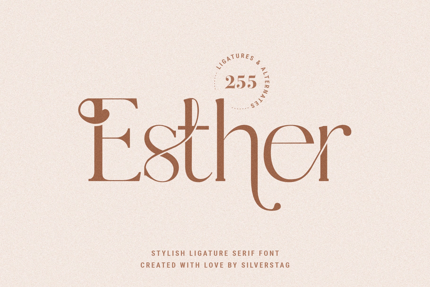 Esther Stylish Ligature Serif Font Etsy