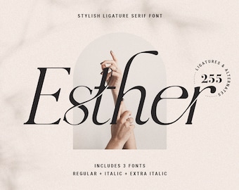 Esther - Ligature Serif Font Family