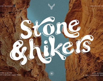 Stone & wandelaars - Groovy Retro Font