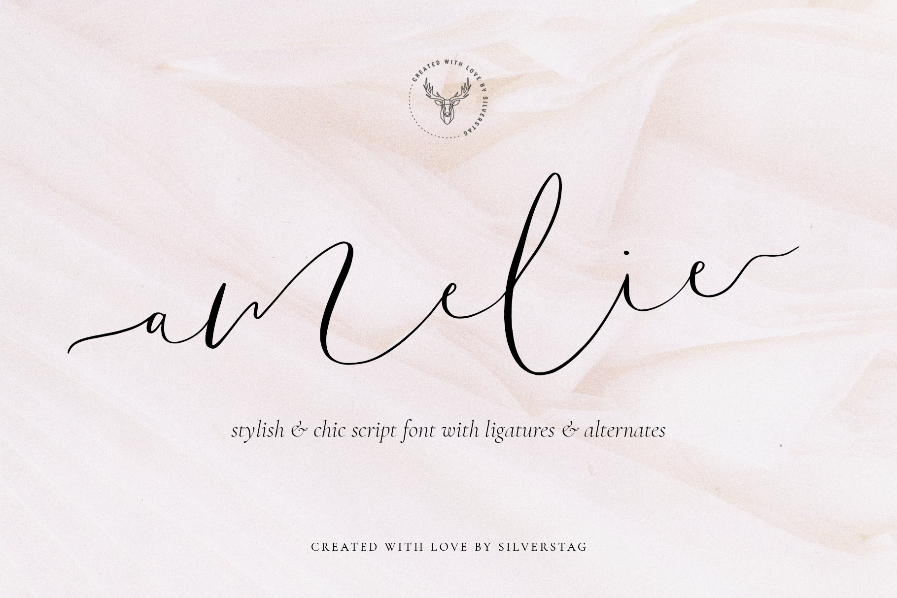 Amelie Chic Elegant Signature Script Font Creative Etsy
