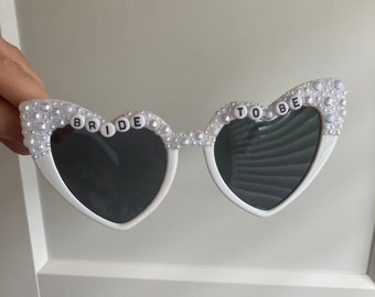 Mariée coeur de perle pour être des lunettes de soleil