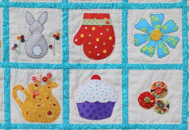 This and That Sampler Mini Applique Quilt Pattern Etsy