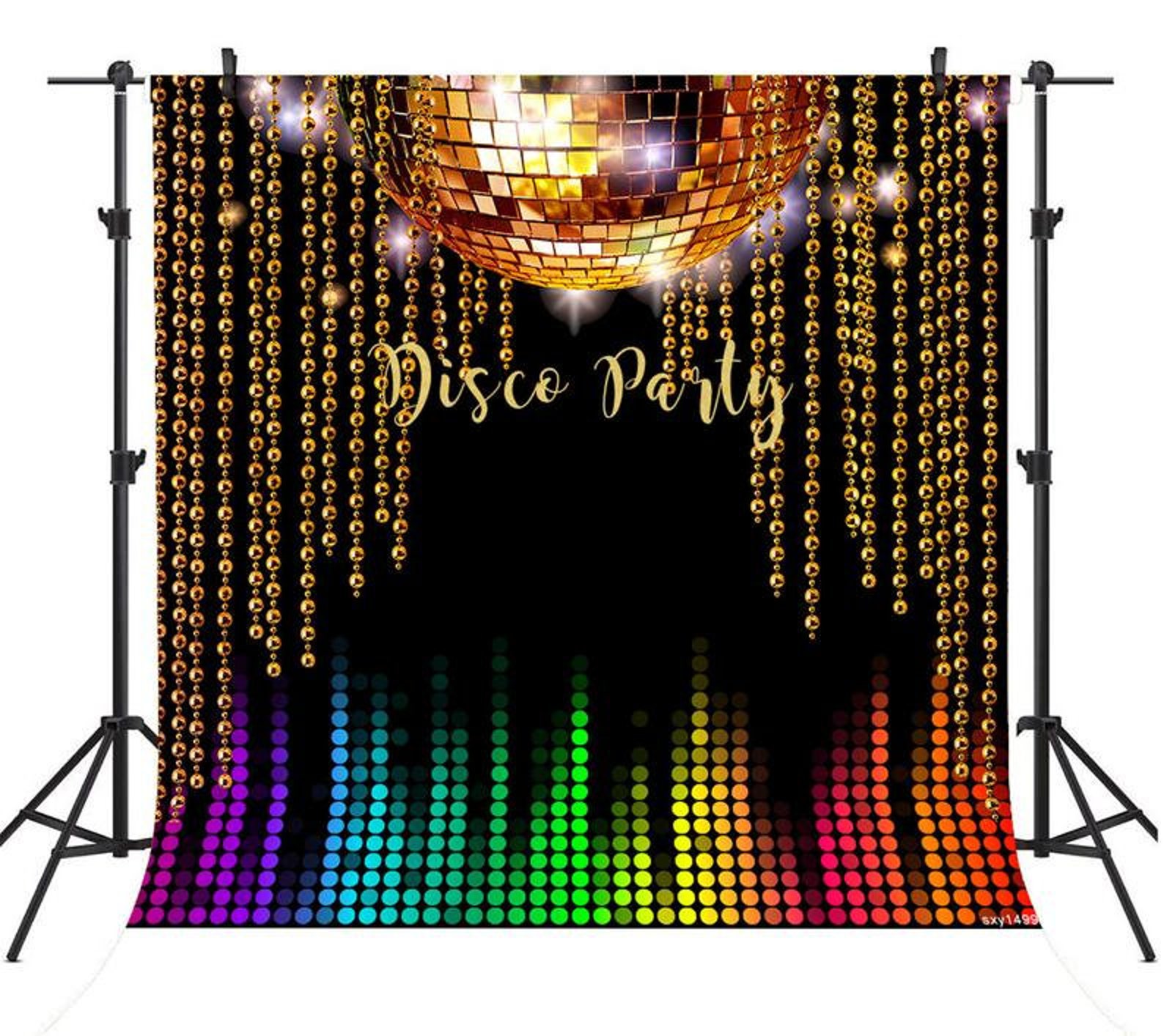 Custom Disco Neon Backdrop Sparkle Disco Party Banner Adults Etsy