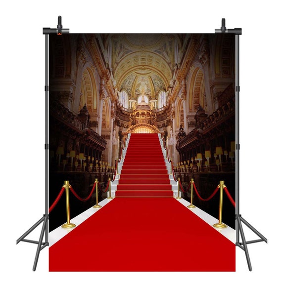 Red Carpet With Palace Photography Backdrop For Events Etsy