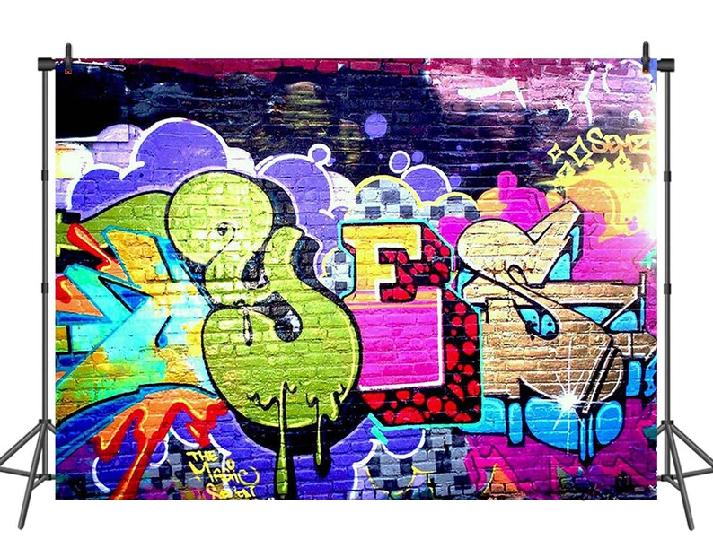 Graffiti Wall Hip Hop Photography Backdrop 80'S 90'S | Etsy