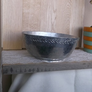 Vintage Cooper Schale, handgemachte Schale, antike Cooper Schale, rustikale Dekor, Bauernhaus Schale, antike Schale