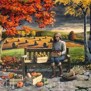 The Harvest Art Print - Autumn Colours art print - signed limited edition giclee print