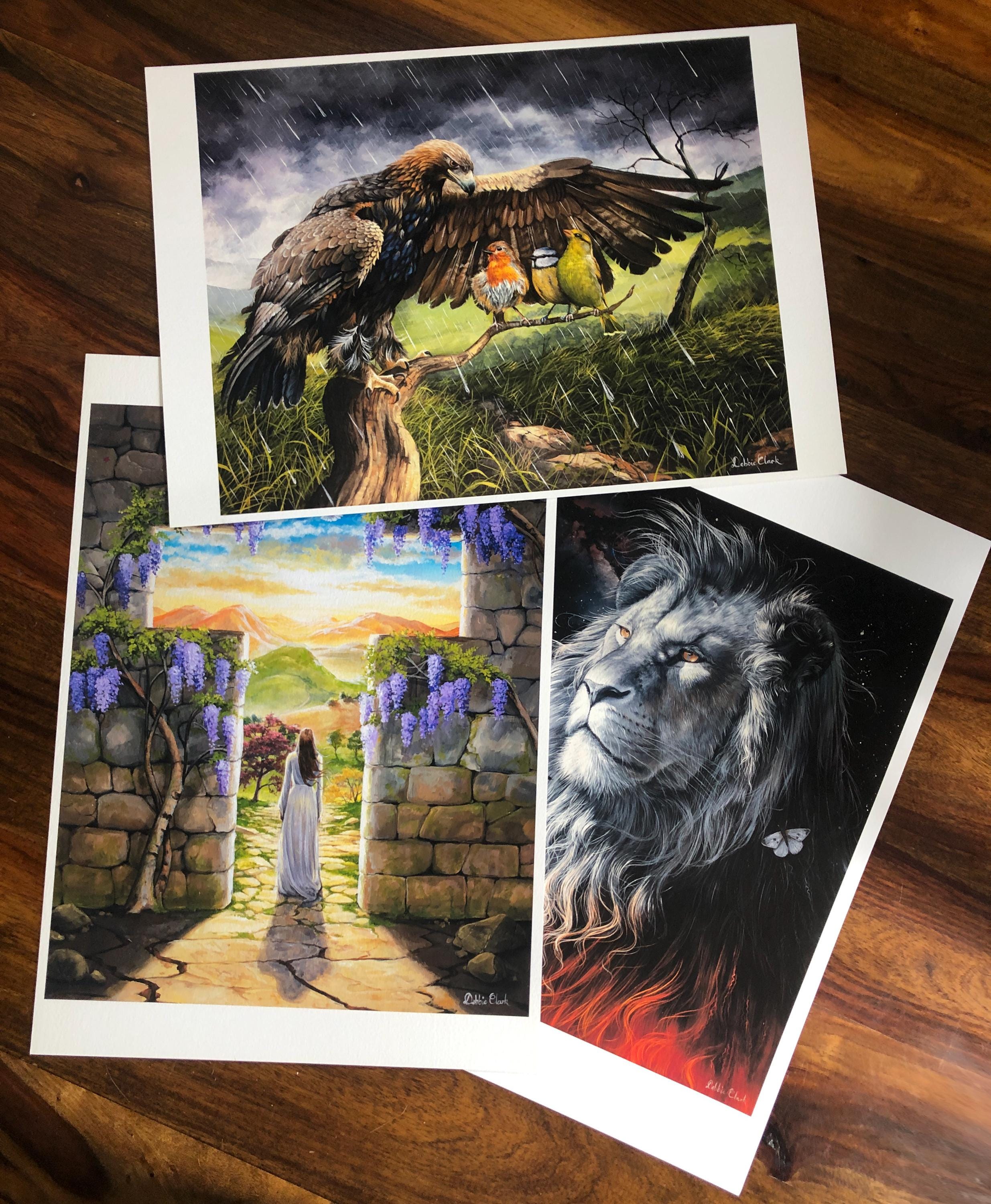 黙示録の天使たち - ジクレー版画 - キリスト教美術 11インチ x 14