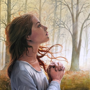 Praying Woman Art Print - The Spirit of Truth - Christian Art-