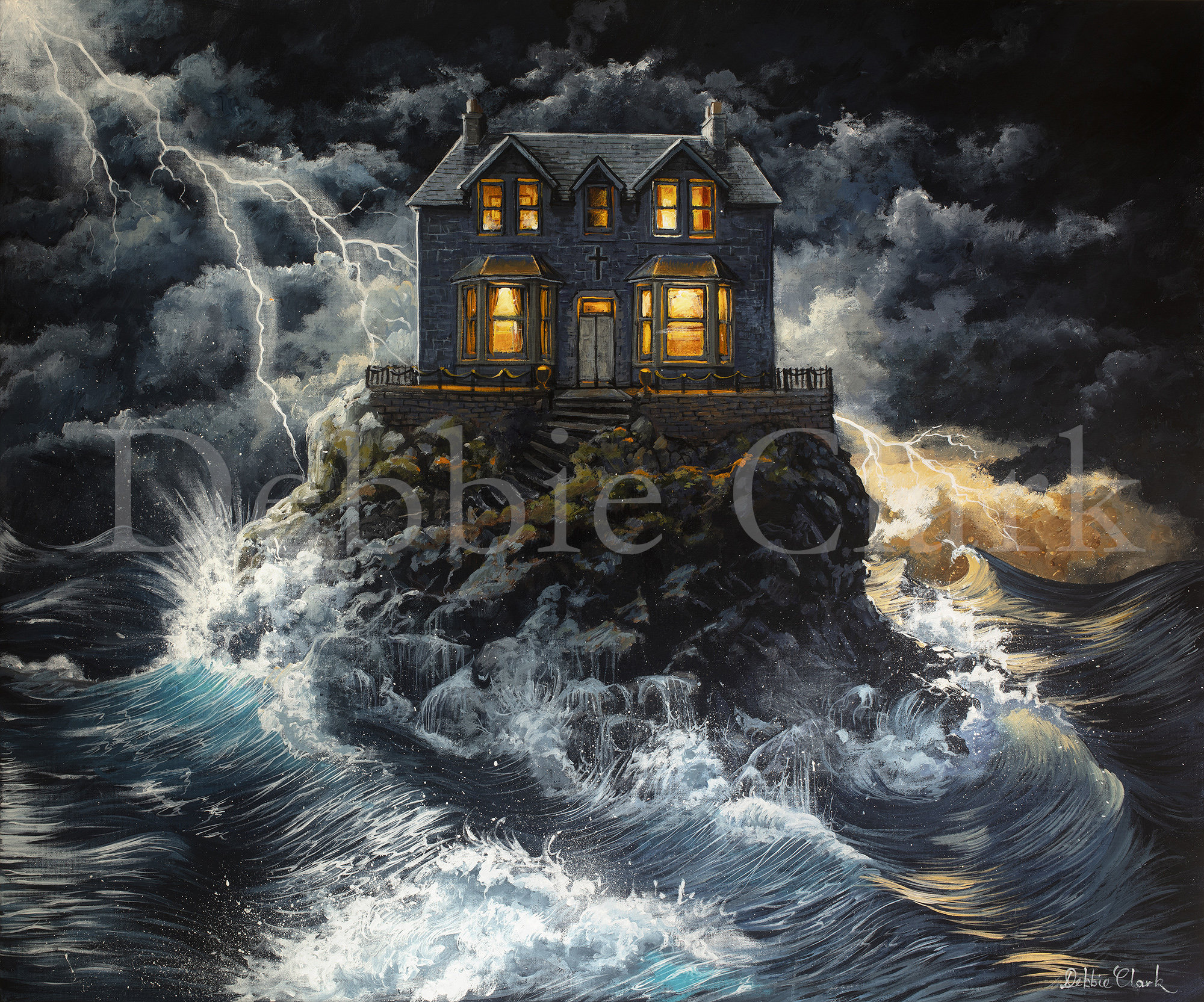 Giclee Wall Art Print on A3 - House in the Storm - Etsy