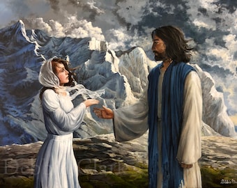 Jesus Original Hand-painted Art - The Righteous Right Hand - Painting of Jesus Christ on Canvas