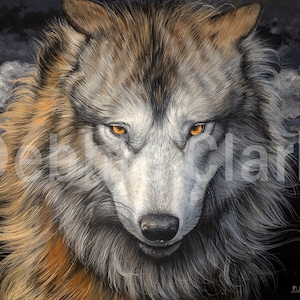 Wolf Portrait Art Print: Giclee A3, Fine Art Paper