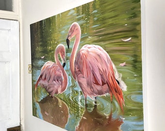 油彩画　フラミンゴ 716bI2HcOUL._UF1000,1000_QL80_.jpg