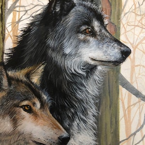 Wolf Art Print Woman in the Midst of Wolves Christian Art Limited Edition Giclee Print image 2