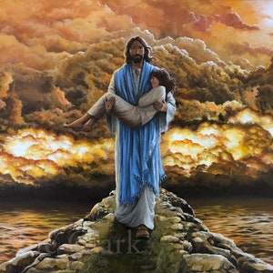 Art Print on A2 - Jesus Saves - Christian Art - Limited Edition