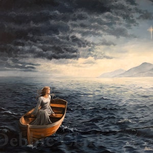 Lost at Sea - Giclee Art Print - Christian Art 11" x 14"