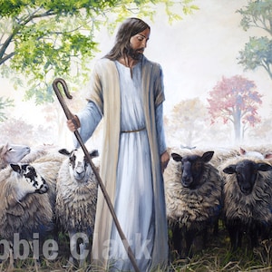 The Good Shepherd - Christian Art - Signed Limited Edition Art Print - Jesus Christ