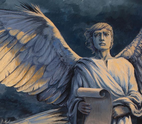 黙示録の天使たち - ジクレー版画 - キリスト教美術 11インチ x 14