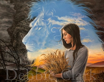 Lion of Judah Art Print - Christian Wall Art (11x13)