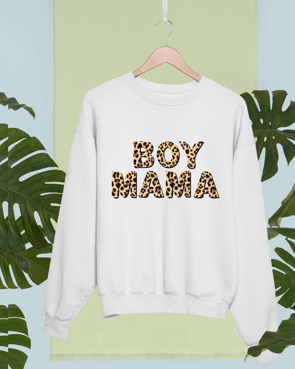 Boy mom sweatshirt leopard print sweater mom sweatshirt boy Etsy