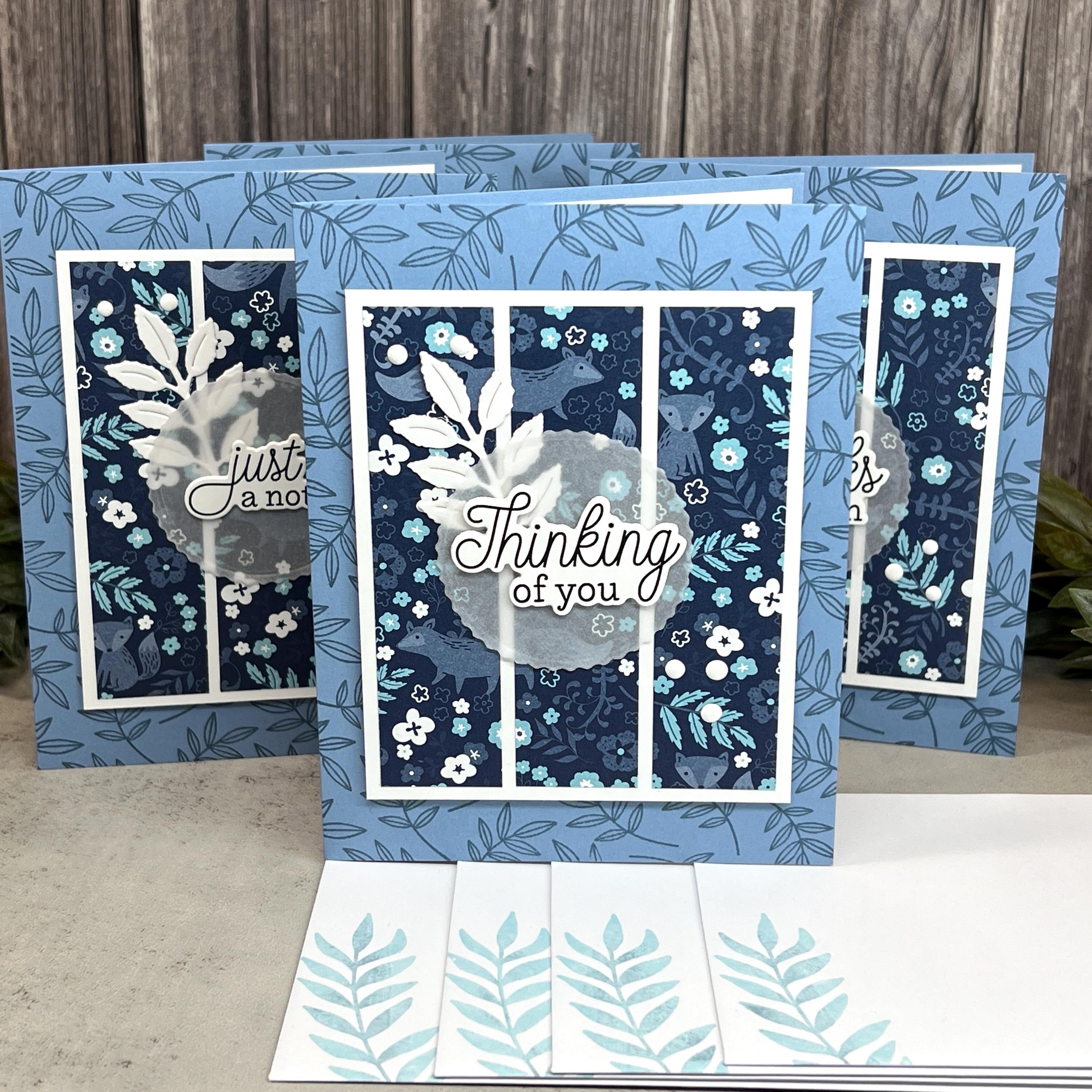 Handmade Set of 4 Greeting Cards With Blank Insides - Etsy
