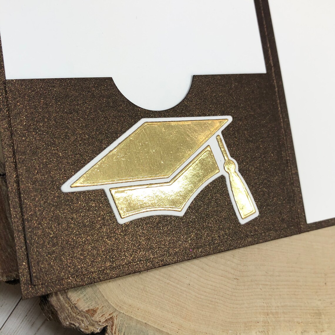 elegant graduation card with gift card holder inside money etsy