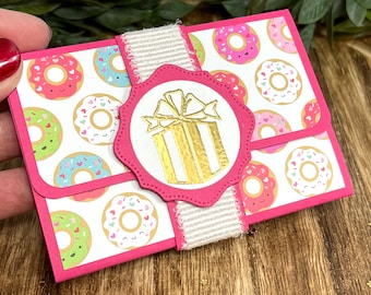 Pop Up Donut Gift Card Holder | Birthday Gift for Grandchild, Co-worker, Teen, or College Student, Money Gift Idea