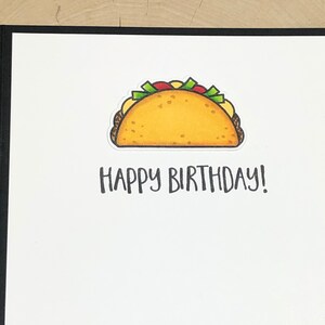 Handmade Taco Birthday Card Cute Card for Foodie Pun Card | Etsy