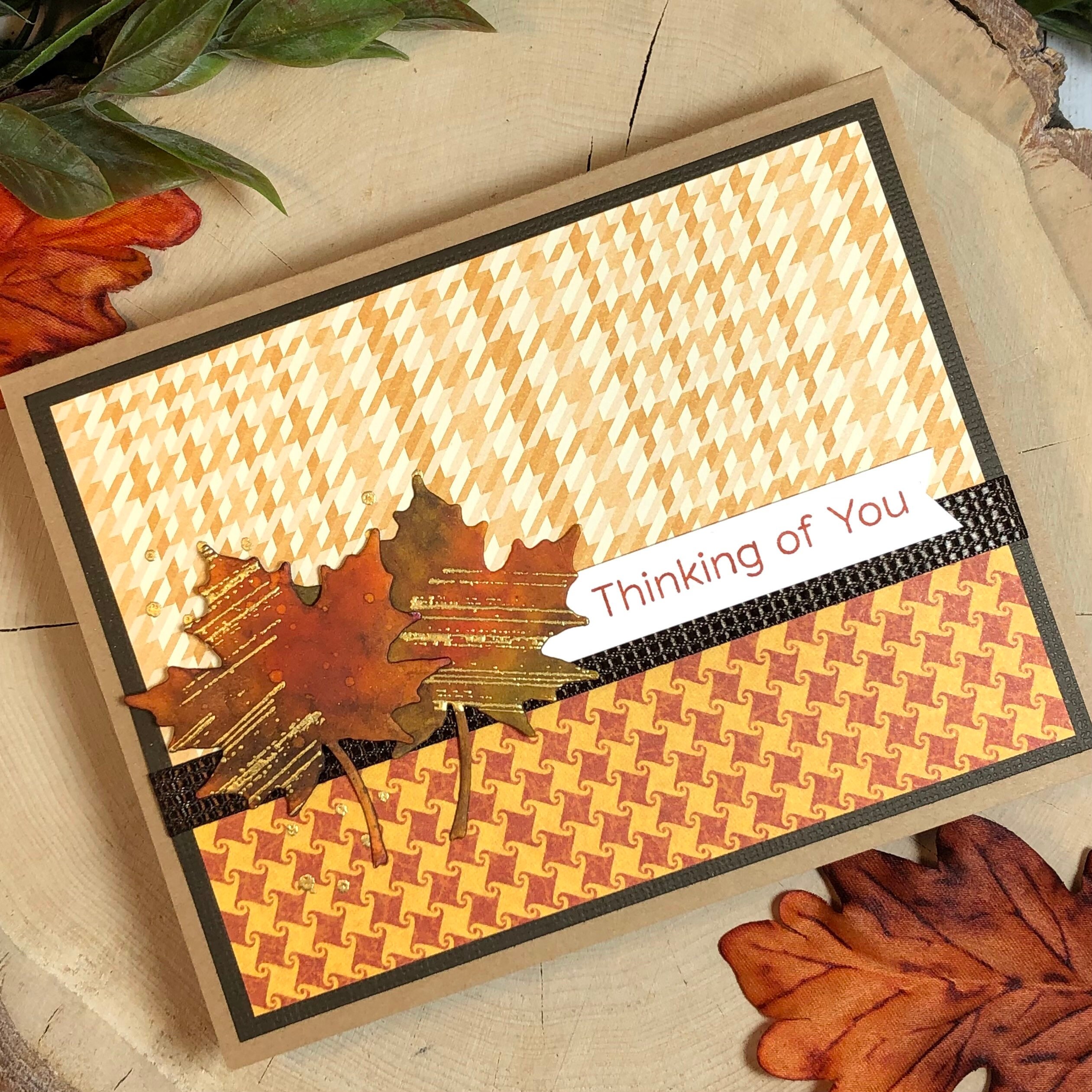 Handmade Any Occasion Cards With Fall Leaves Thinking of You - Etsy