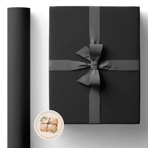  Matte Black Wrapping Paper