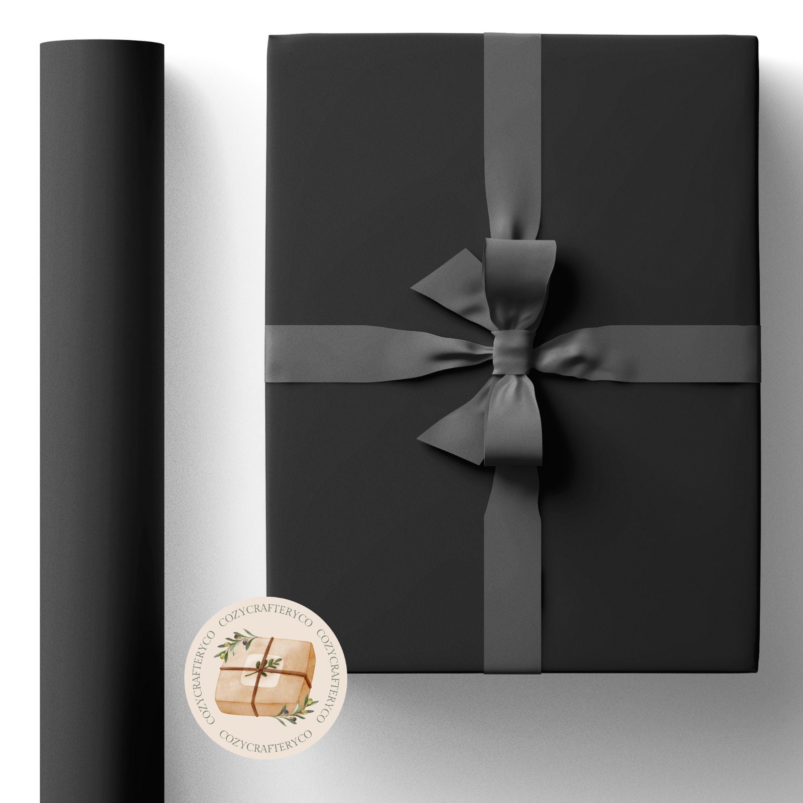 Matte Black Gift Wrap 15 Feet Chalkboard Paper Roll Black Kraft Paper Matte Black  Wrapping Paper Roll Personalized Gift Wrap -  Norway