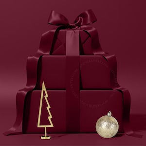 Luxuriöses Geschenkpapier in Burgund für die Weihnachtsgeschenkverpackung - Elegantes Fine Art Papier Rolls Geburtstagsgeschenk Hochzeitsgeschenk Satin oder Matte Oberfläche