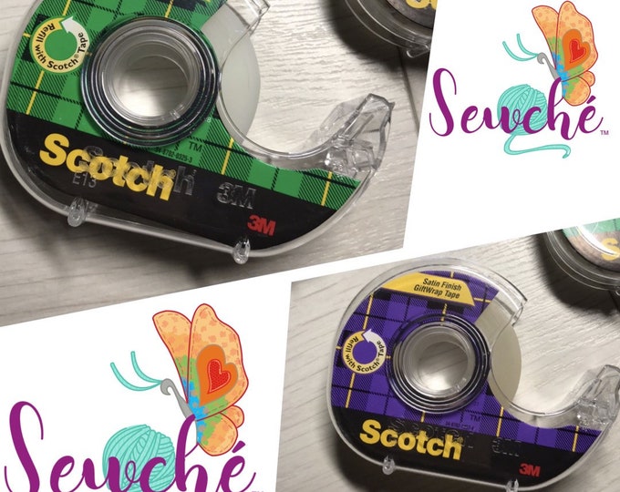 Scotch Giftwrap Tape OR Magic Tape tape Dispenser write on Matt Fin