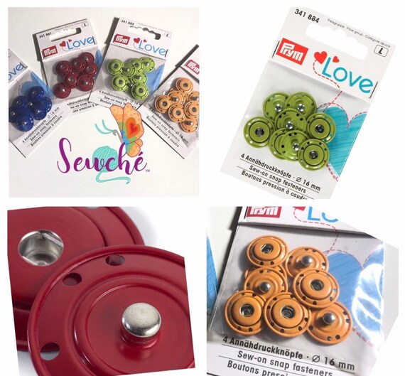Prym Plastic Sew On Snap Fasteners Transparent per pack of 18