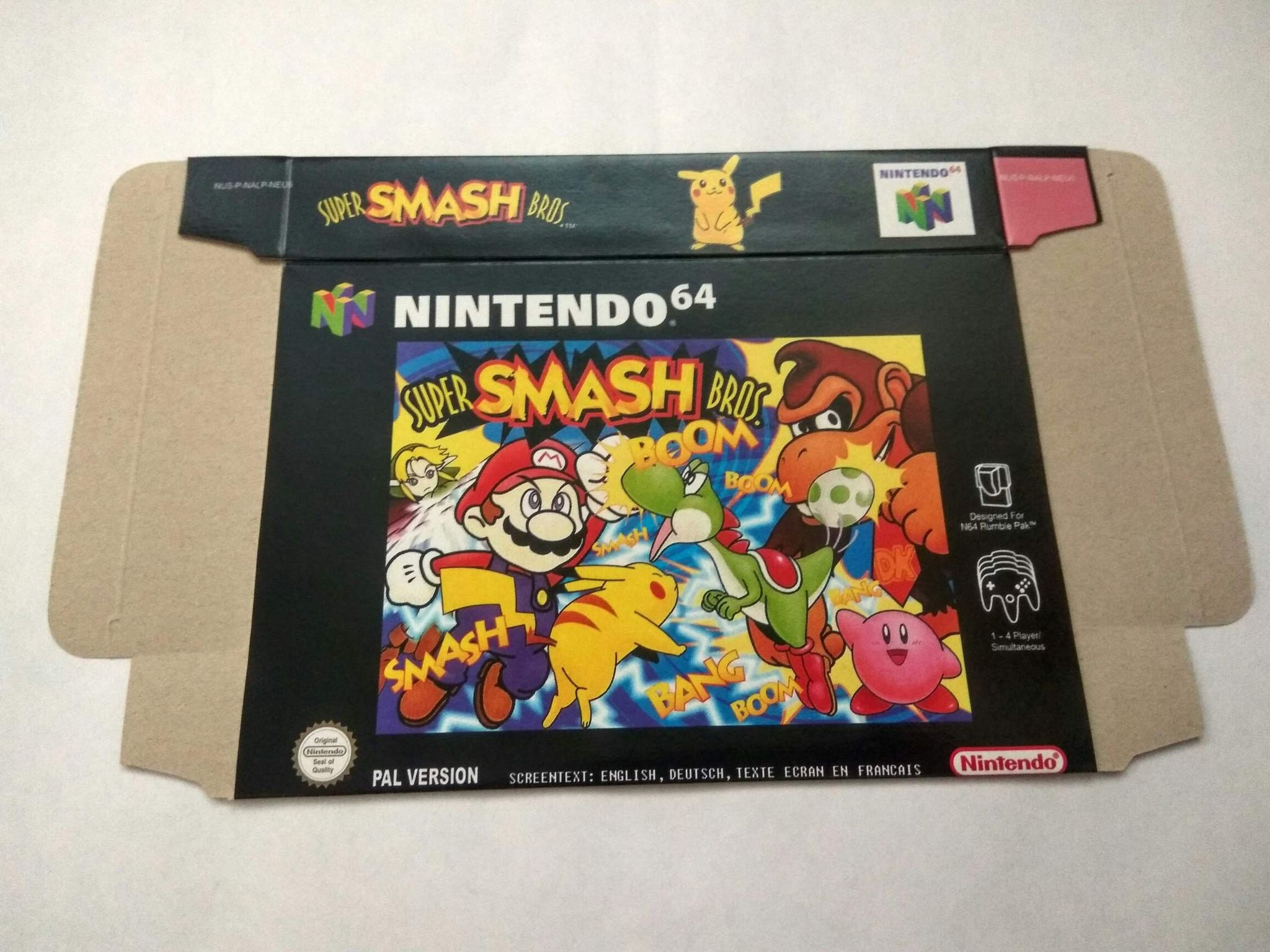 Super Smash Bros. Complete in Box NICE! - Nintendo 64 N64 **TESTED &  AUTHENTIC**