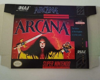 Arcana - SNES / Super NES - Repro Box / Replacement Box Ntcs / Us