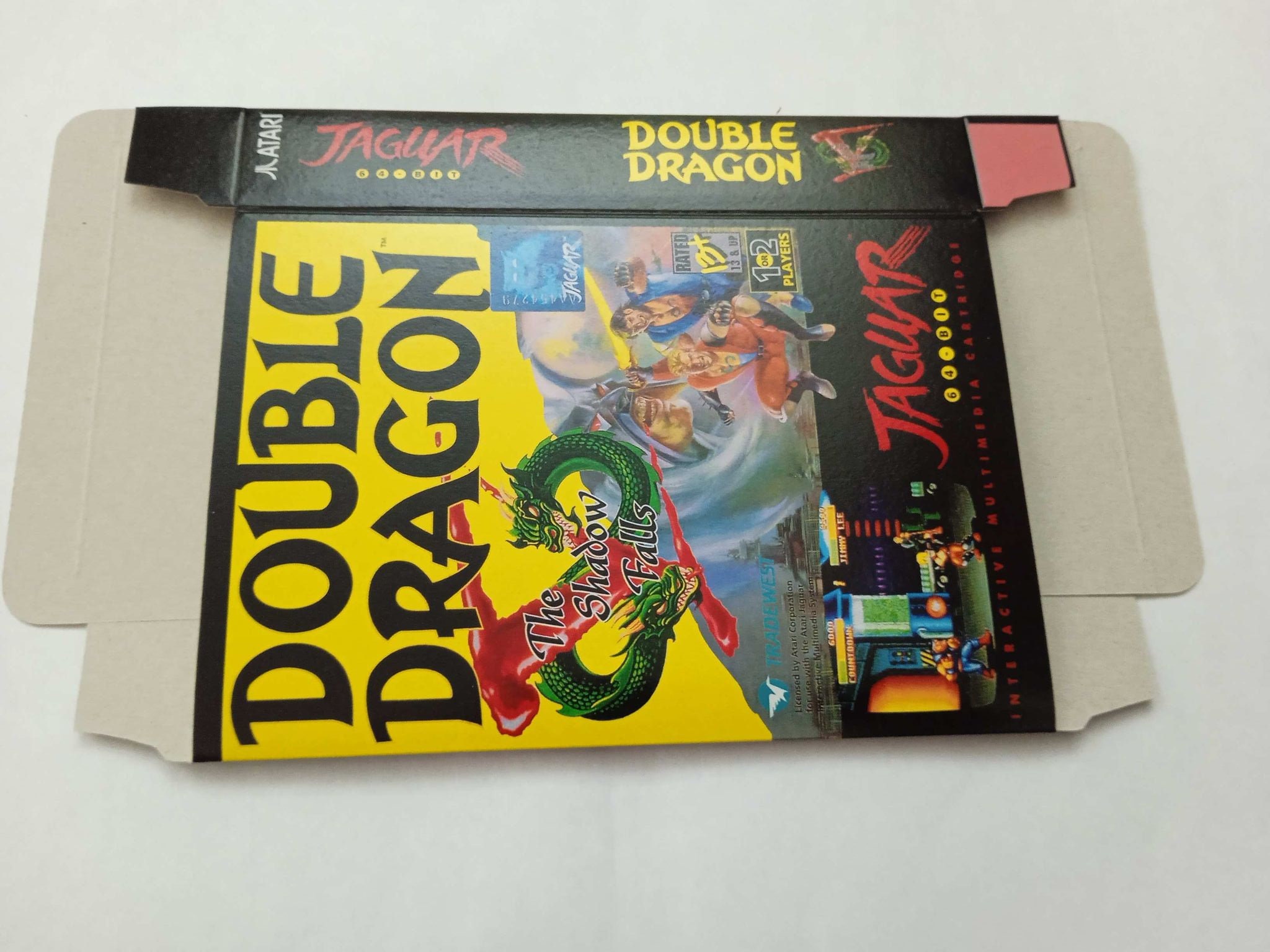 Double Dragon the Shadows Fall Atari Jaguar Repro Box / 