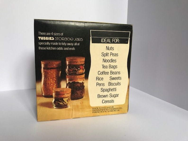 Retro Glass Ravenhead Tubbies Storage Jars in Box Etsy