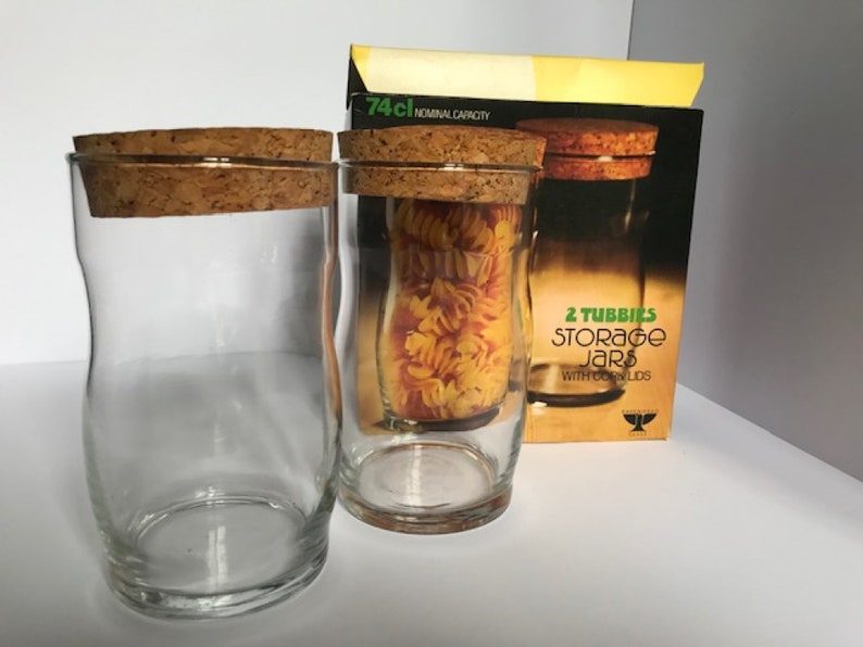 Retro Glass Ravenhead Tubbies Storage Jars in Box Etsy