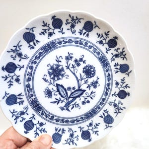 German Delft Display Plate Blue Floral Porcelain Seltmann Weiden Bavaria