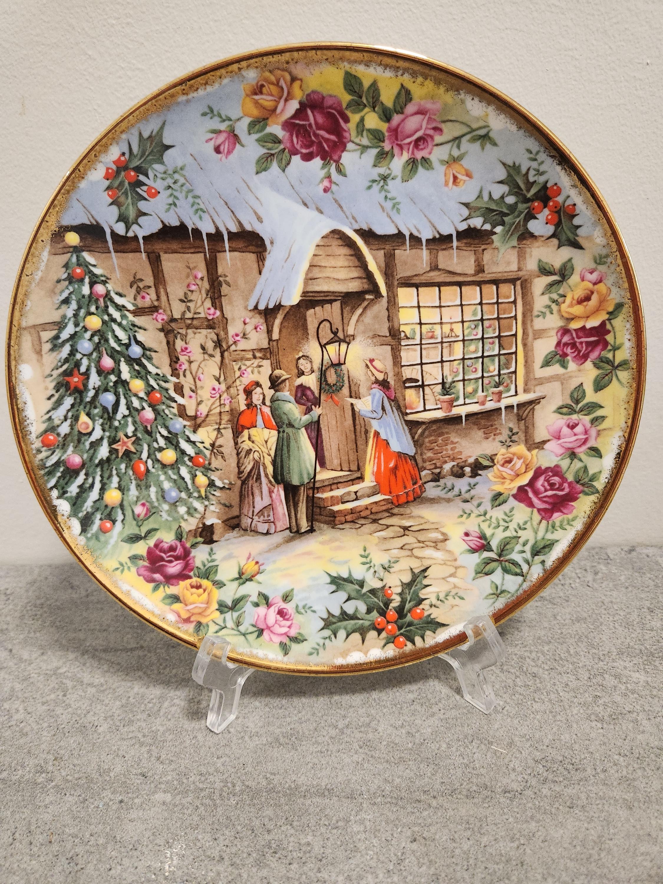 Royal Albert Christmas Plate: Bone China Gold Gilt Floral Decor - Etsy