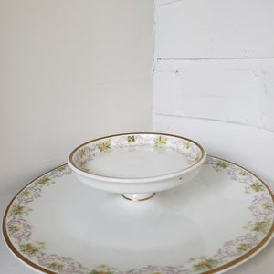 Limoges Two Tier Serving Dessert Plate Saint Martian Elite Works Limoges Table Settings Vintage Cookie Tray Dip Dish Tray Authentic Limoges