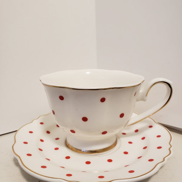 Polka Dot Tea Cups Etsy