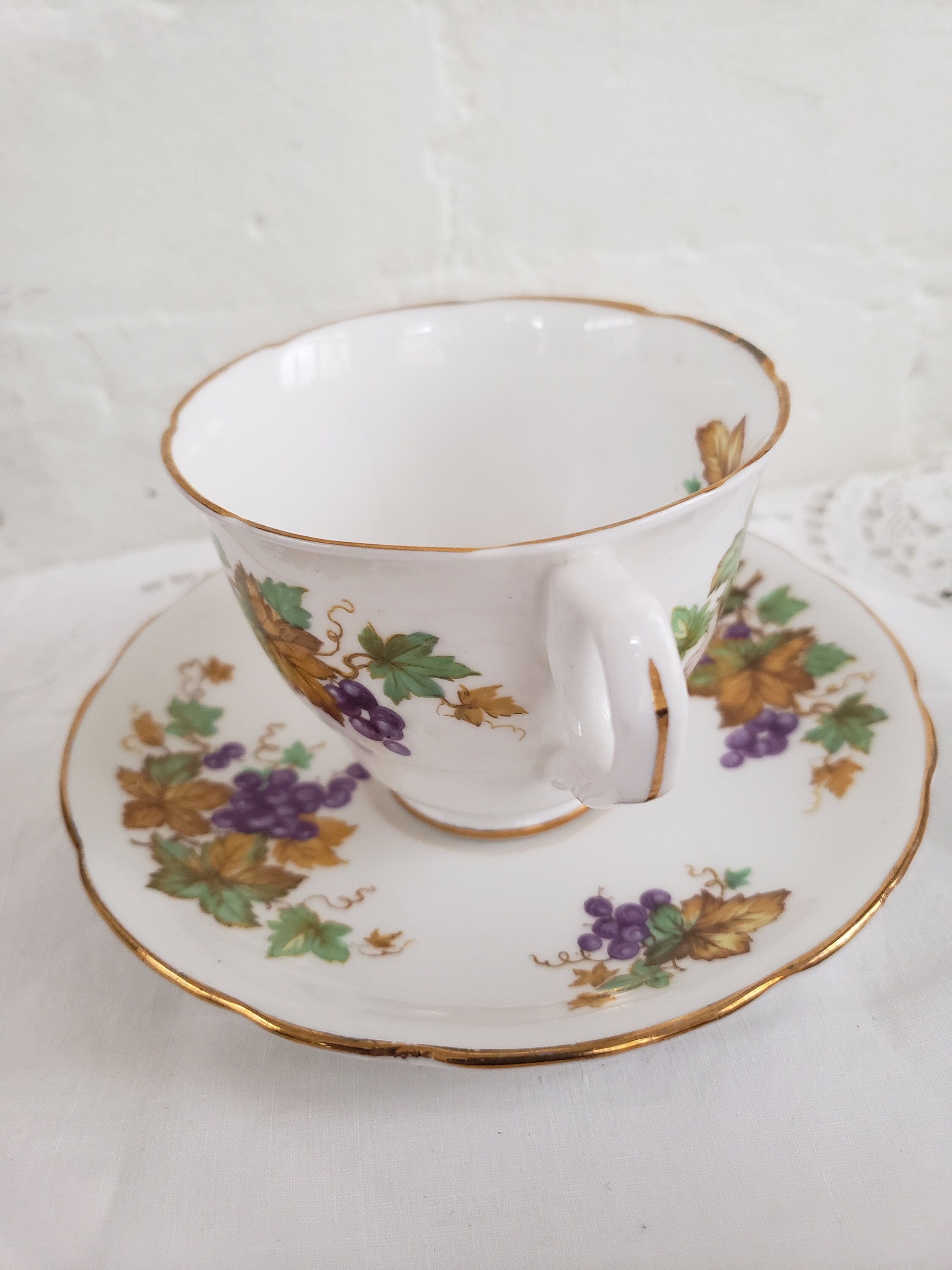 Royal Stafford Oregon Grape Tea Cup and Saucer - Etsy