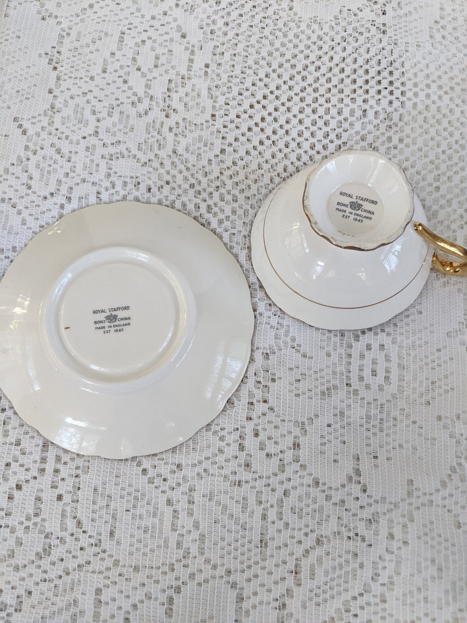 Royal Stafford Tea Set Bold Green Gold and Orange Decorative Etsy Canada