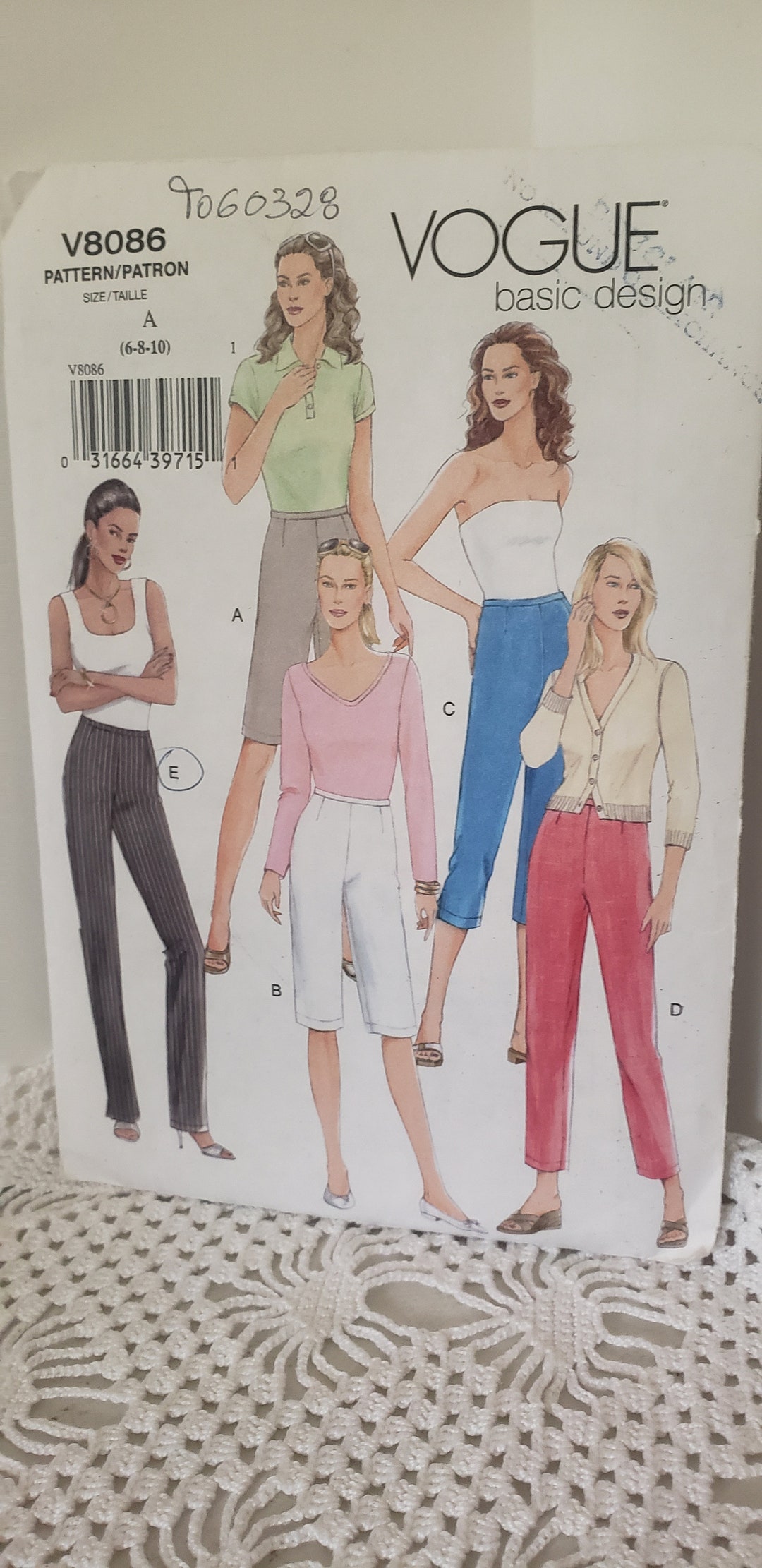 Vogue V8086 Pants & Shorts Sewing Pattern, Size 6-10, UNCUT - Etsy