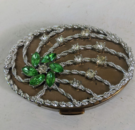 Compact Beaded Mirror Vintage Mirror Vintage Compa