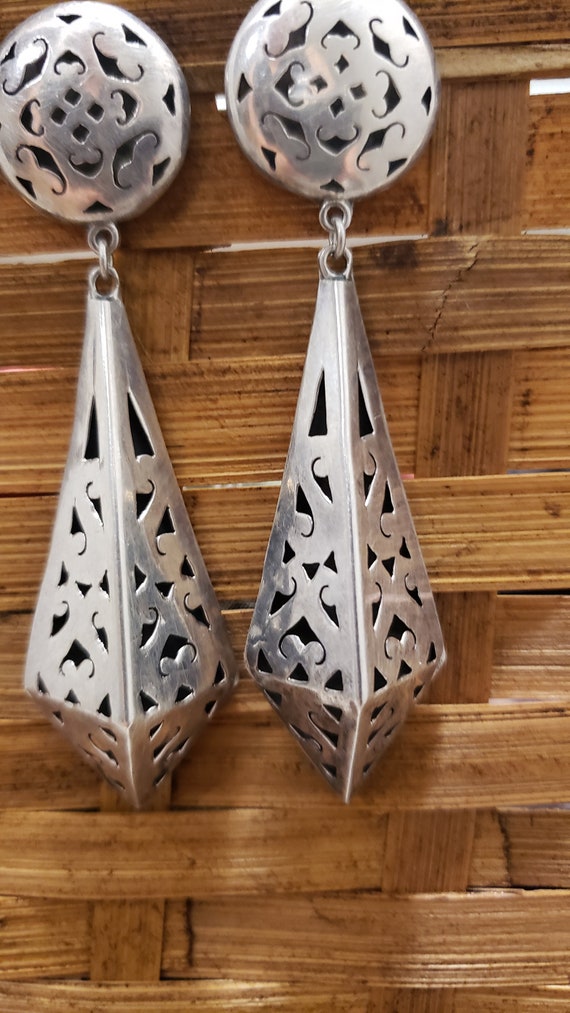 Mexican silver earrings vintage sale